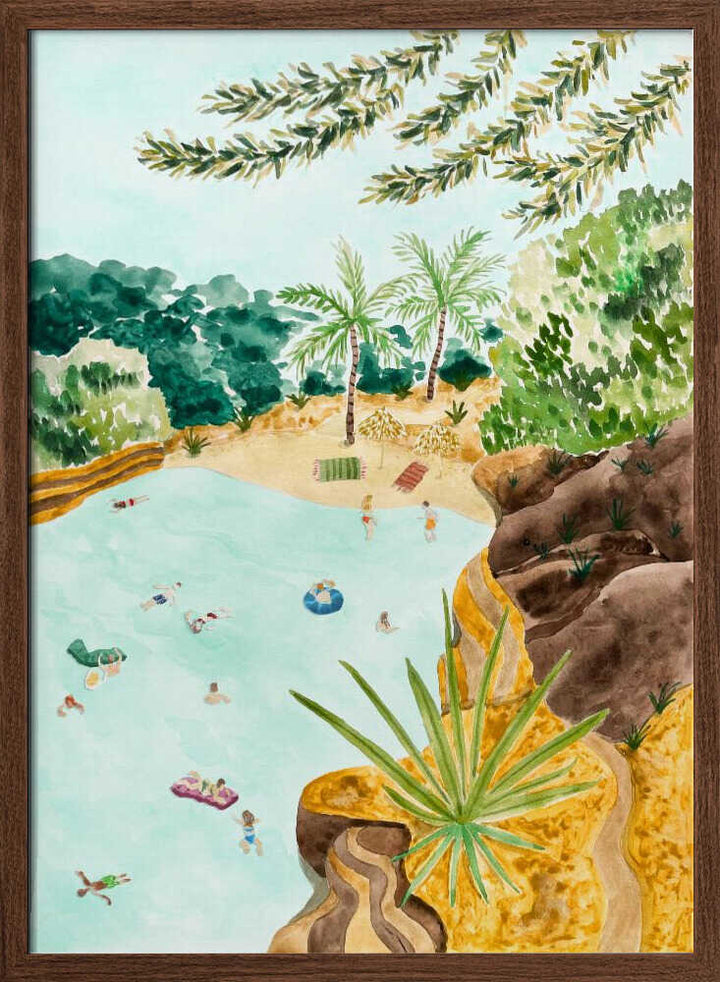 Tropical Lagoon Oasis - Stretched Canvas, Poster or Fine Art Print - I Heart Wall Art - Poster Print, Canvas Print or Framed Art Print