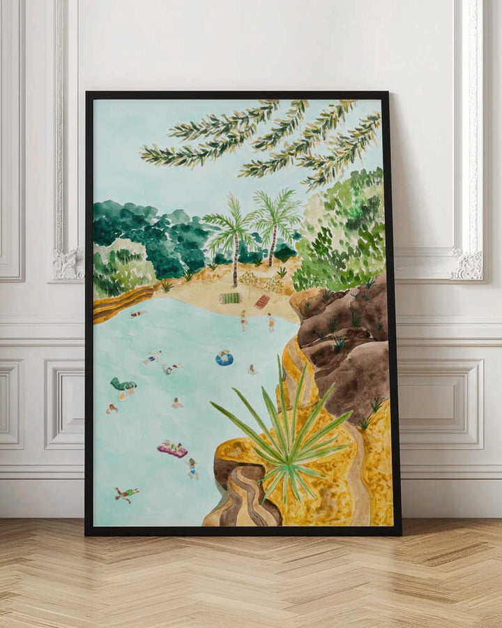 Tropical Lagoon Oasis - Stretched Canvas, Poster or Fine Art Print - I Heart Wall Art - Poster Print, Canvas Print or Framed Art Print