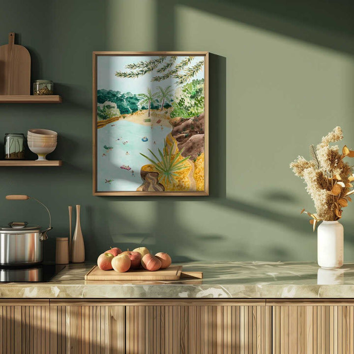 Tropical Lagoon Oasis - Stretched Canvas, Poster or Fine Art Print - I Heart Wall Art - Poster Print, Canvas Print or Framed Art Print