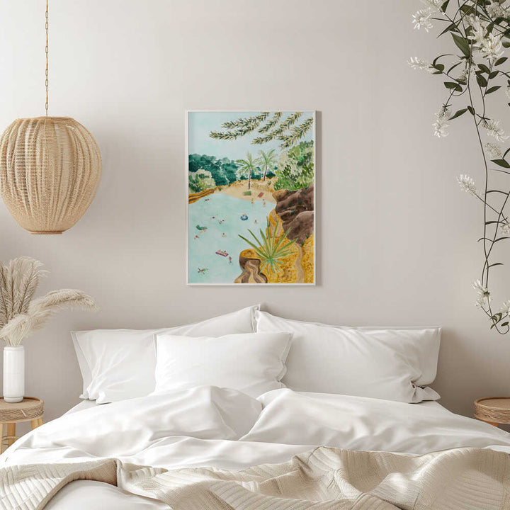 Tropical Lagoon Oasis - Stretched Canvas, Poster or Fine Art Print - I Heart Wall Art - Poster Print, Canvas Print or Framed Art Print
