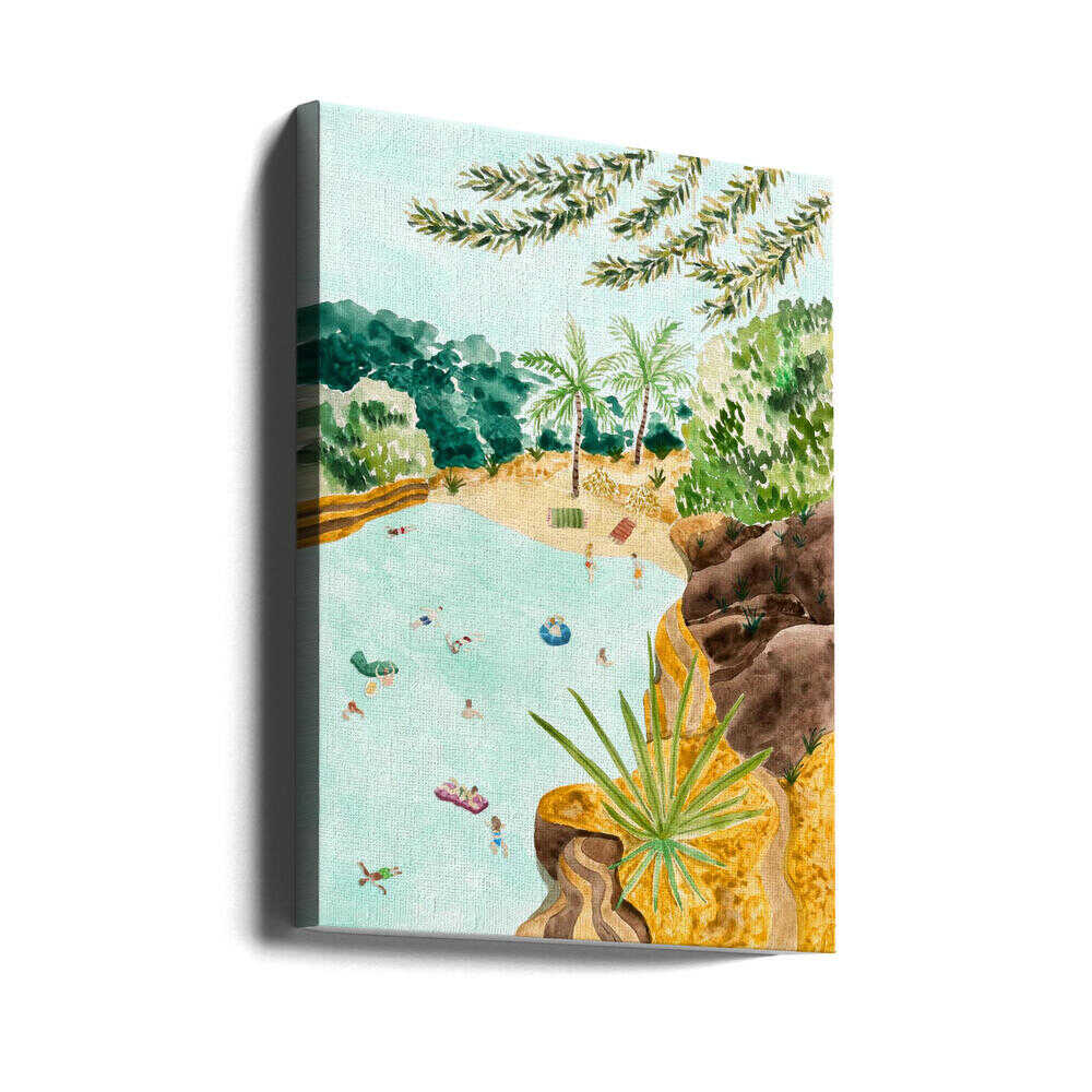 Tropical Lagoon Oasis - Stretched Canvas, Poster or Fine Art Print - I Heart Wall Art - Poster Print, Canvas Print or Framed Art Print
