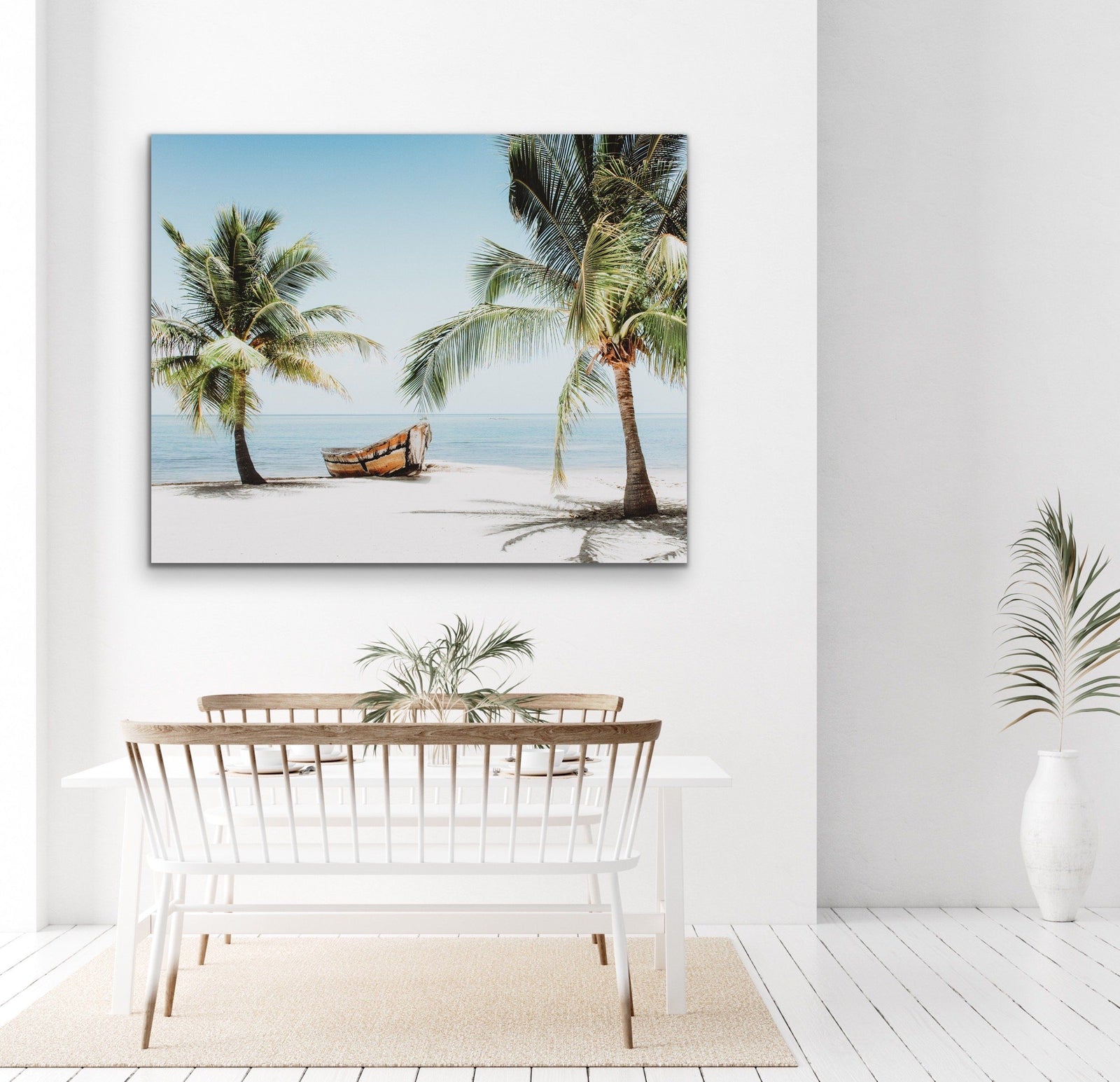 Tropical Shore - Island Palm Tree Beach Photographic Print - I Heart Wall Art