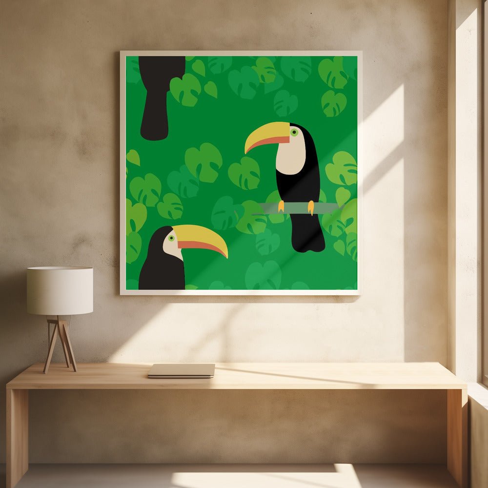 Tucan Pattern - Stretched Canvas, Poster or Fine Art Print - I Heart Wall Art - Poster Print, Canvas Print or Framed Art Print