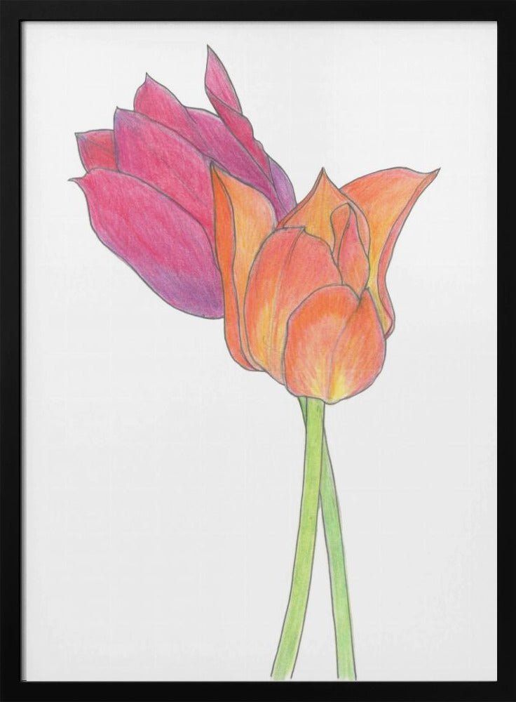 Tulpaner - Stretched Canvas, Poster or Fine Art Print - I Heart Wall Art - Poster Print, Canvas Print or Framed Art Print