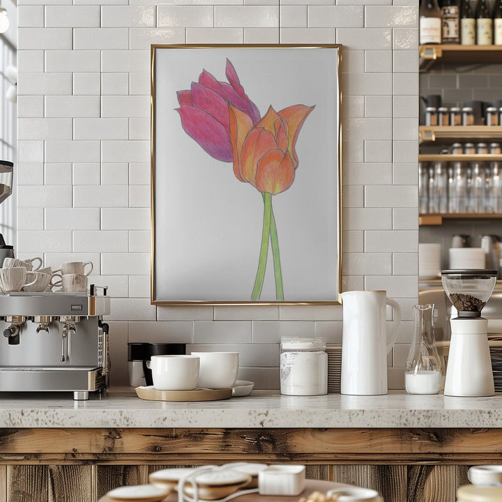 Tulpaner - Stretched Canvas, Poster or Fine Art Print - I Heart Wall Art - Poster Print, Canvas Print or Framed Art Print