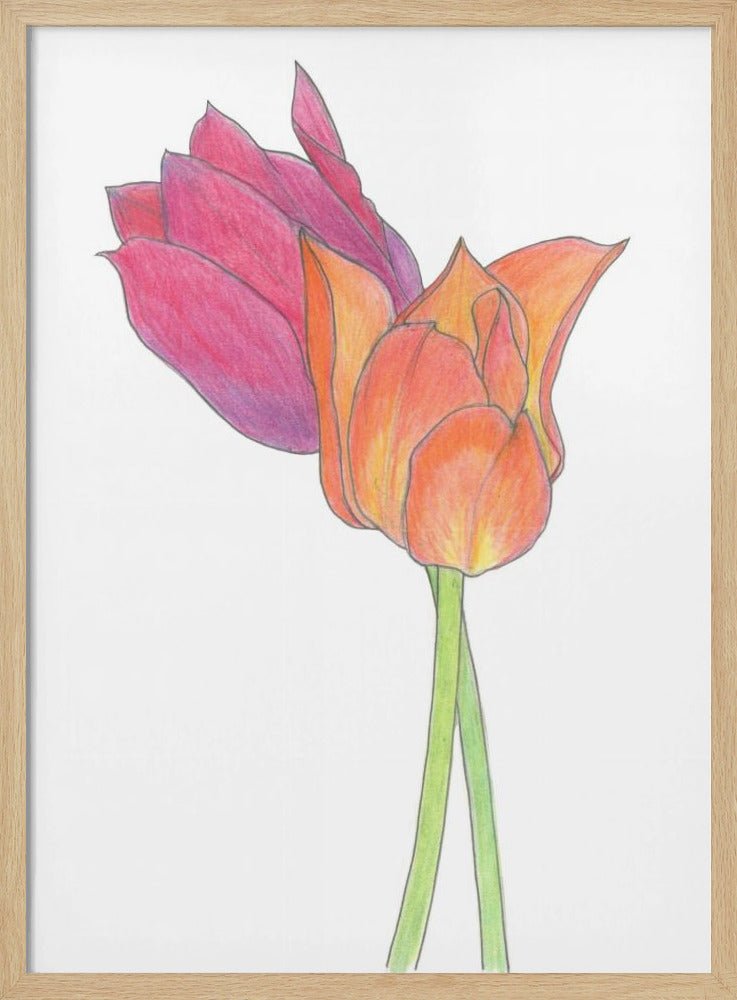 Tulpaner - Stretched Canvas, Poster or Fine Art Print - I Heart Wall Art - Poster Print, Canvas Print or Framed Art Print