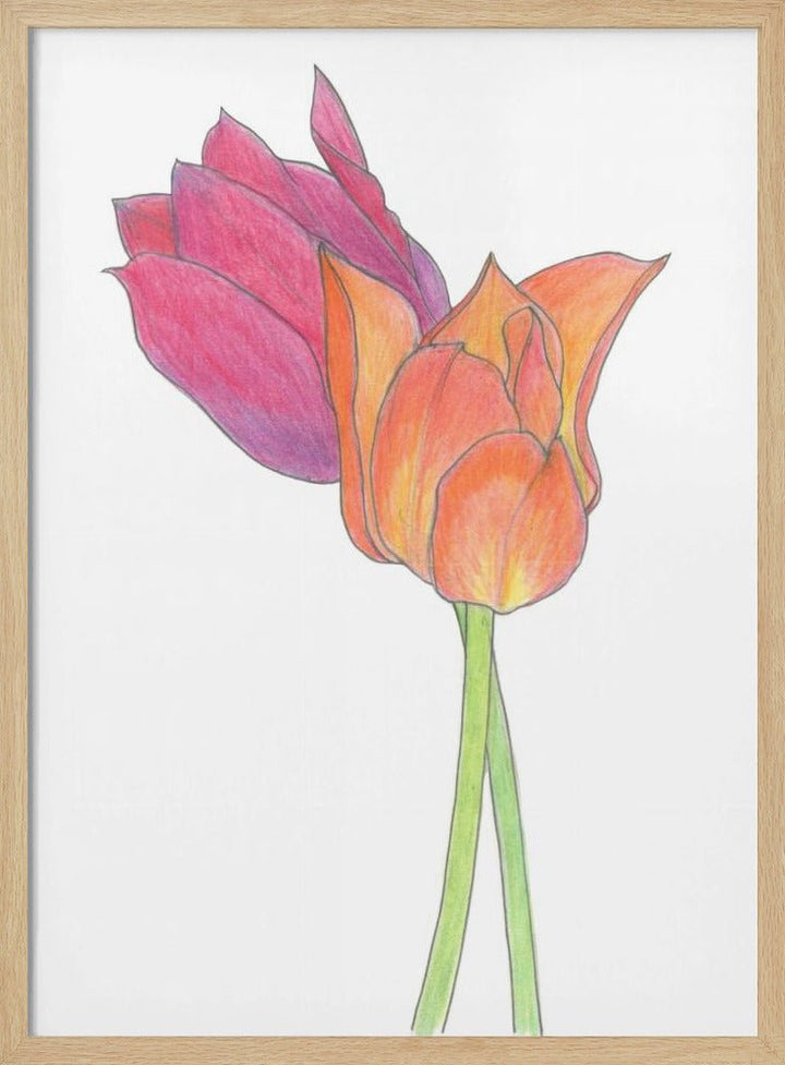 Tulpaner - Stretched Canvas, Poster or Fine Art Print - I Heart Wall Art - Poster Print, Canvas Print or Framed Art Print