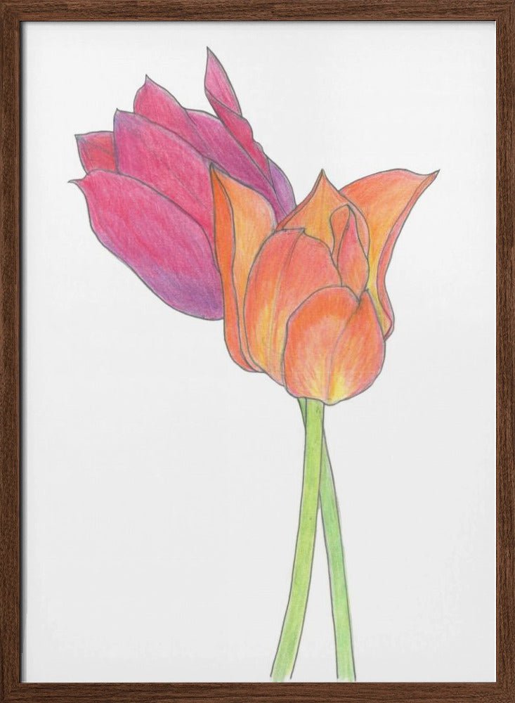 Tulpaner - Stretched Canvas, Poster or Fine Art Print - I Heart Wall Art - Poster Print, Canvas Print or Framed Art Print