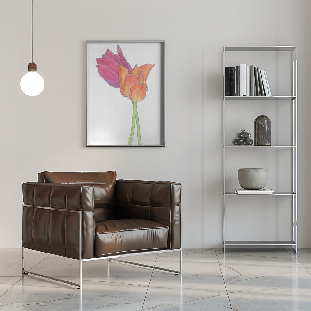 Tulpaner - Stretched Canvas, Poster or Fine Art Print - I Heart Wall Art - Poster Print, Canvas Print or Framed Art Print