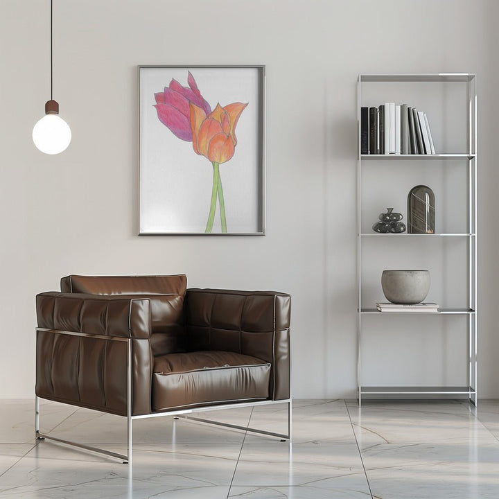 Tulpaner - Stretched Canvas, Poster or Fine Art Print - I Heart Wall Art - Poster Print, Canvas Print or Framed Art Print