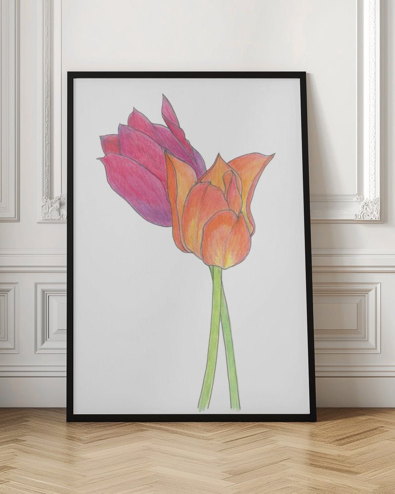 Tulpaner - Stretched Canvas, Poster or Fine Art Print - I Heart Wall Art - Poster Print, Canvas Print or Framed Art Print