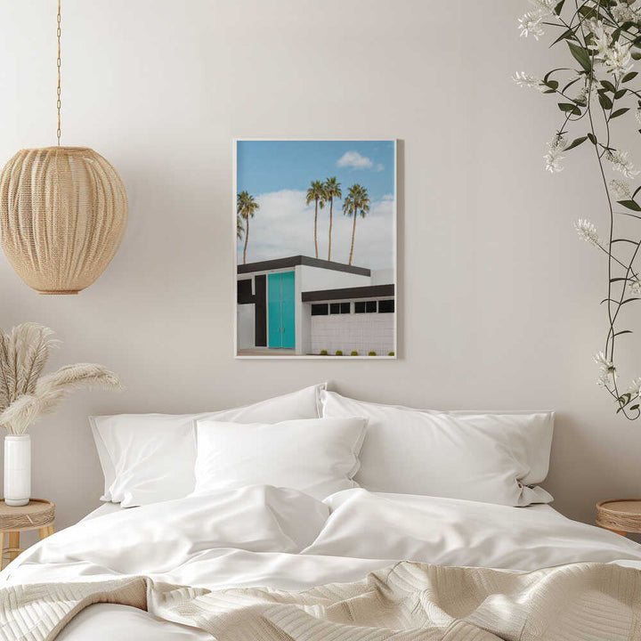 Turquoise Blue Doors on a Modern Home - Stretched Canvas, Poster or Fine Art Print - I Heart Wall Art - Poster Print, Canvas Print or Framed Art Print