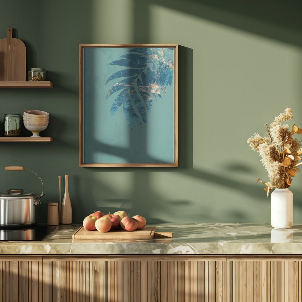Turquoise palm - Stretched Canvas, Poster or Fine Art Print - I Heart Wall Art - Poster Print, Canvas Print or Framed Art Print