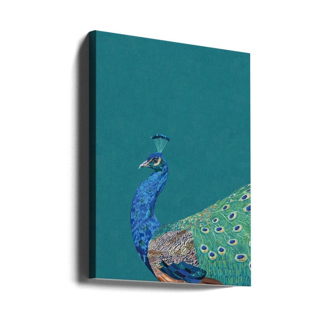 Turquoise peacock - Stretched Canvas, Poster or Fine Art Print - I Heart Wall Art - Poster Print, Canvas Print or Framed Art Print