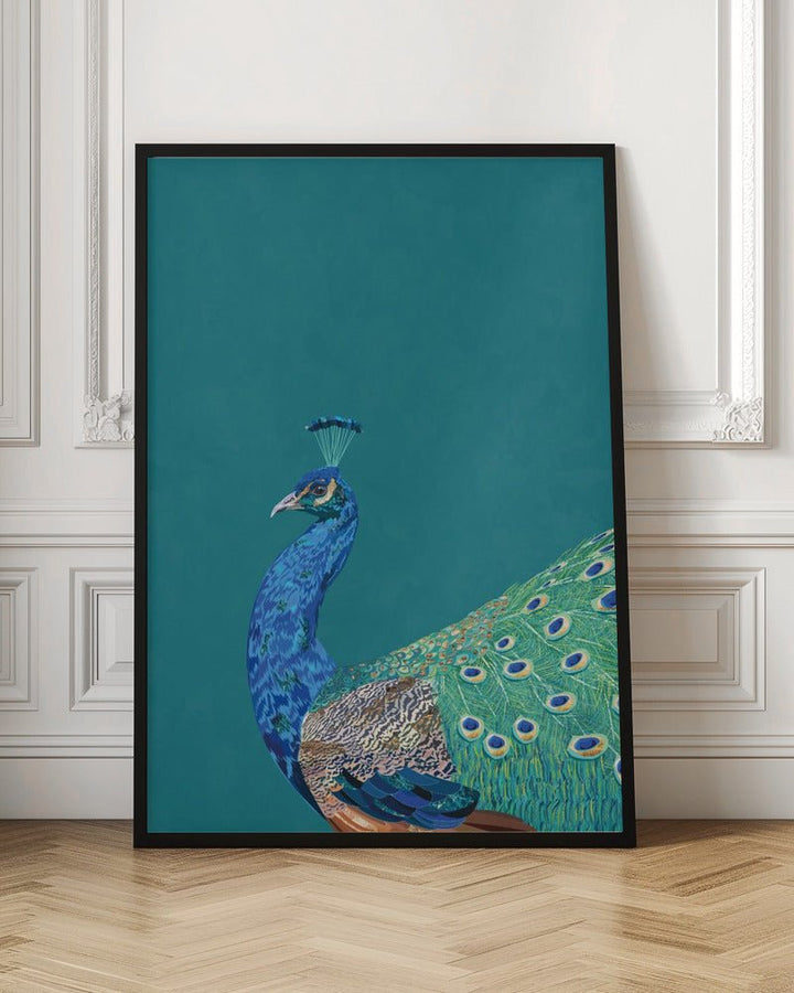 Turquoise peacock - Stretched Canvas, Poster or Fine Art Print - I Heart Wall Art - Poster Print, Canvas Print or Framed Art Print