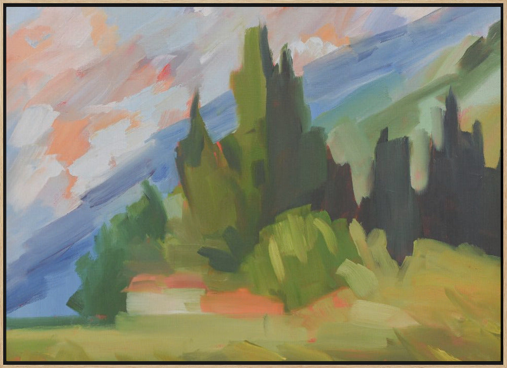 Tuscan Mountainside - Stretched Canvas, Poster or Fine Art Print I Heart Wall Art