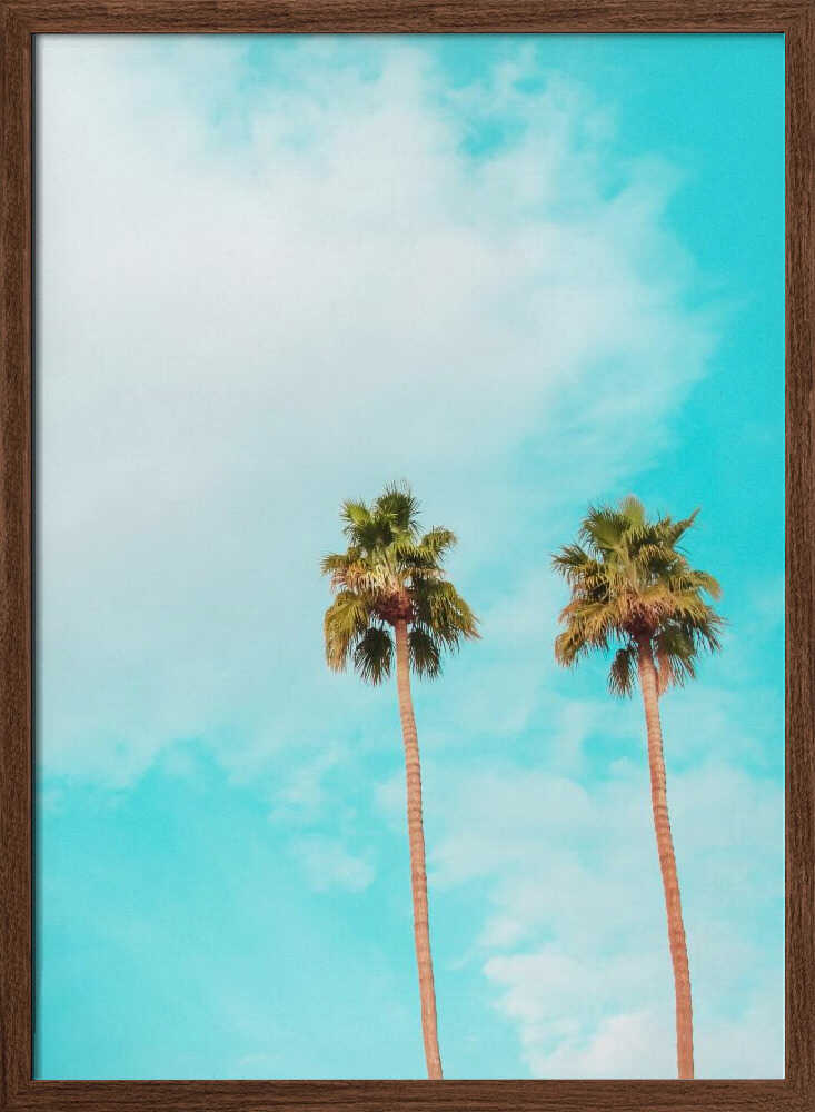 Twin Palms - Stretched Canvas, Poster or Fine Art Print - I Heart Wall Art - Poster Print, Canvas Print or Framed Art Print