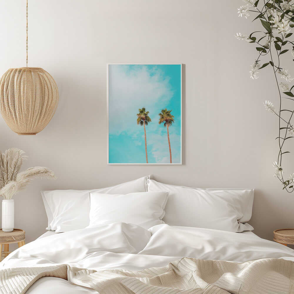 Twin Palms - Stretched Canvas, Poster or Fine Art Print - I Heart Wall Art - Poster Print, Canvas Print or Framed Art Print