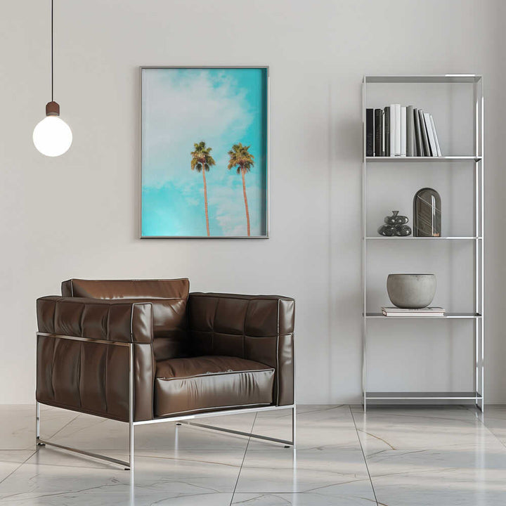 Twin Palms - Stretched Canvas, Poster or Fine Art Print - I Heart Wall Art - Poster Print, Canvas Print or Framed Art Print