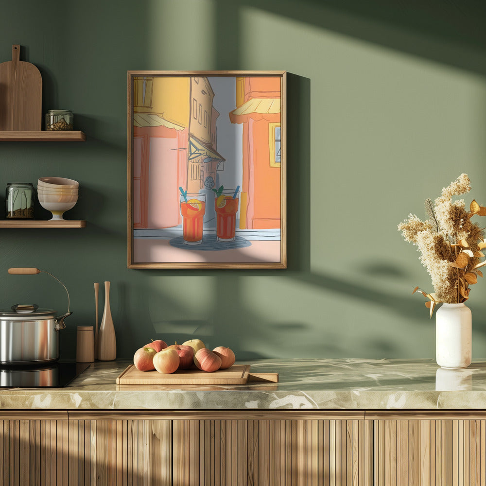 Two Aperols Please! - Stretched Canvas, Poster or Fine Art Print I Heart Wall Art