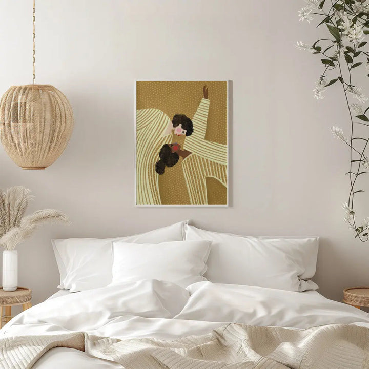 Two Ladies With Stripes - Stretched Canvas, Poster or Fine Art Print I Heart Wall Art