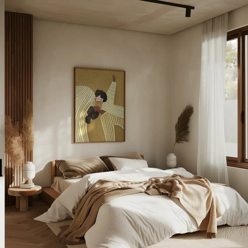 Two Line Women - Stretched Canvas, Poster or Fine Art Print I Heart Wall Art