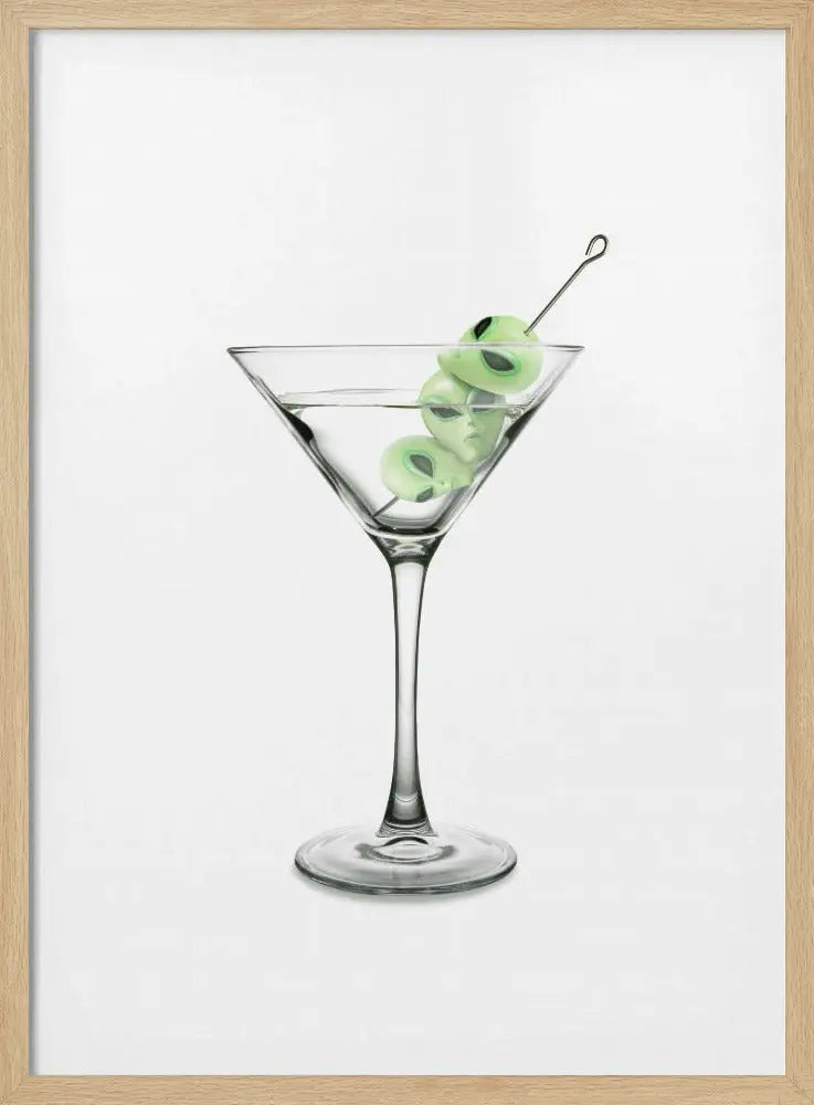 UFO Martini - Stretched Canvas, Poster or Fine Art Print I Heart Wall Art