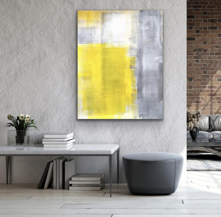 Ultimate Gray Meets Illuminating -  Pantone Colour Of The Year 2021 Canvas Print - I Heart Wall Art