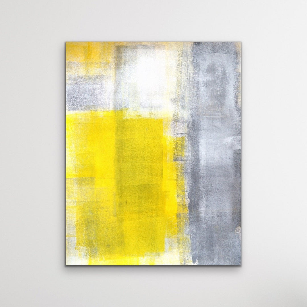 Ultimate Gray Meets Illuminating -  Pantone Colour Of The Year 2021 Canvas Print - I Heart Wall Art