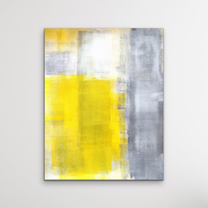 Ultimate Gray Meets Illuminating -  Pantone Colour Of The Year 2021 Canvas Print - I Heart Wall Art