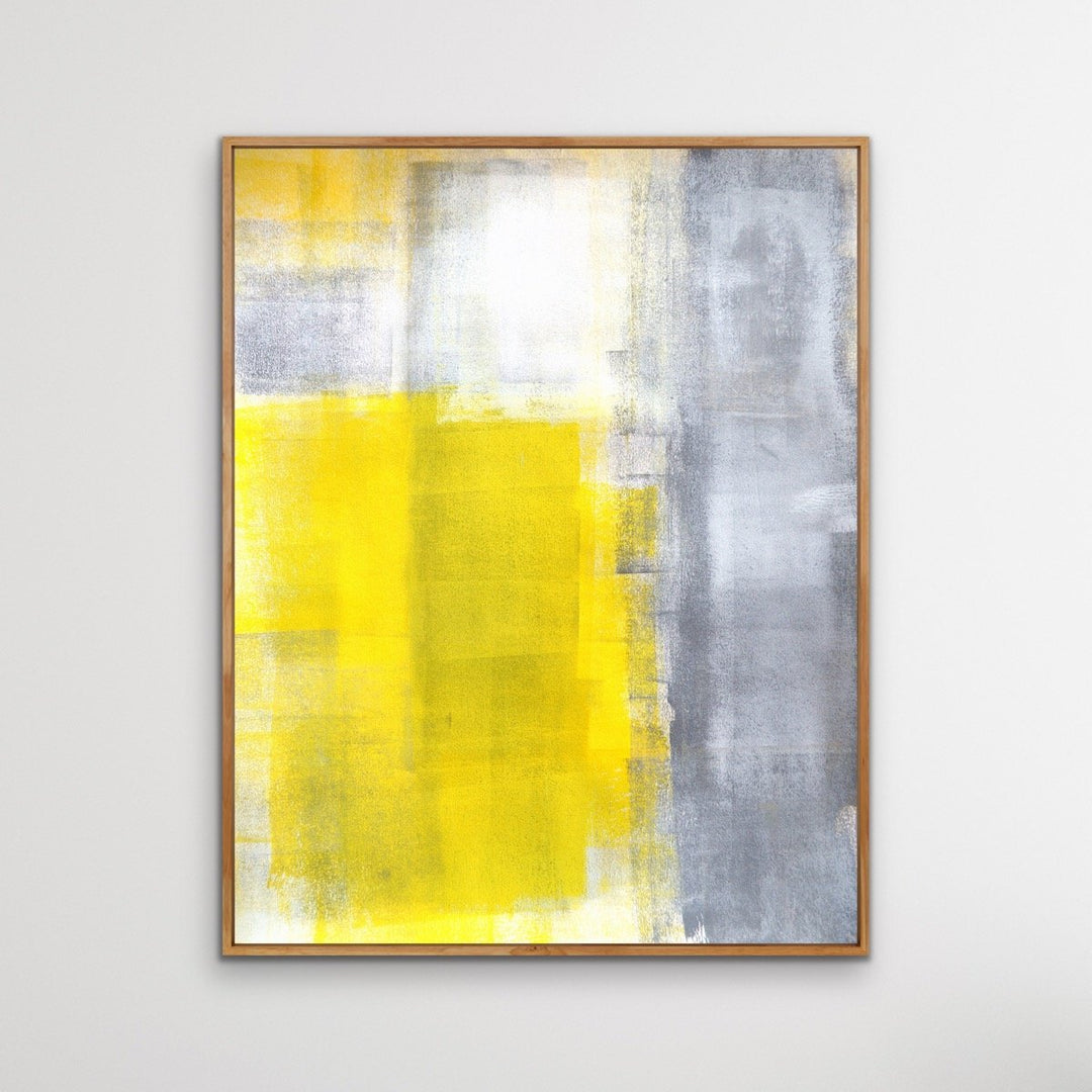 Ultimate Gray Meets Illuminating -  Pantone Colour Of The Year 2021 Canvas Print - I Heart Wall Art