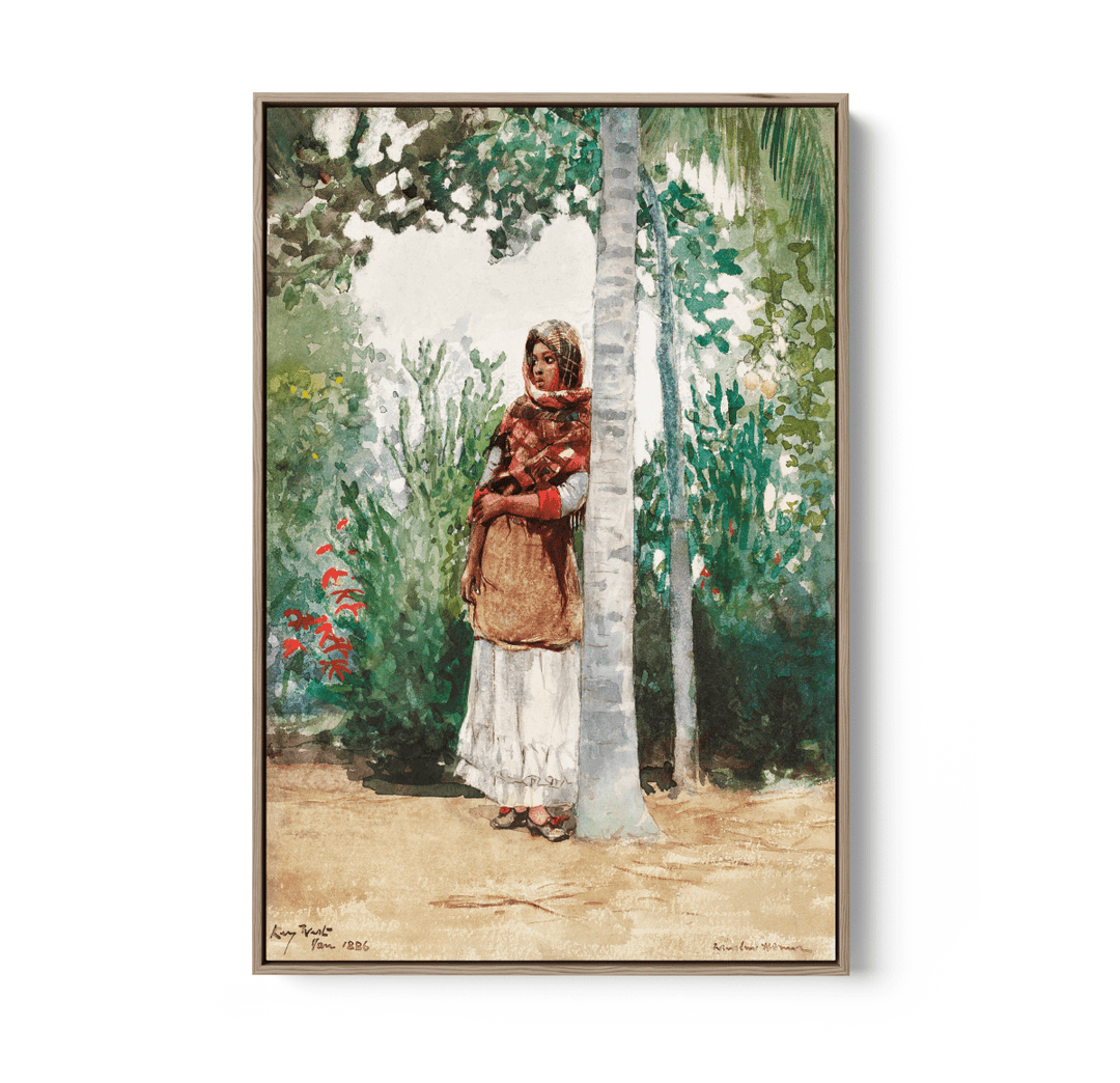 Under a Palm Tree (1886) by Winslow Homer - Stretched Canvas or Wall Art Print - I Heart Wall Art - Poster Print, Canvas Print or Framed Art Print