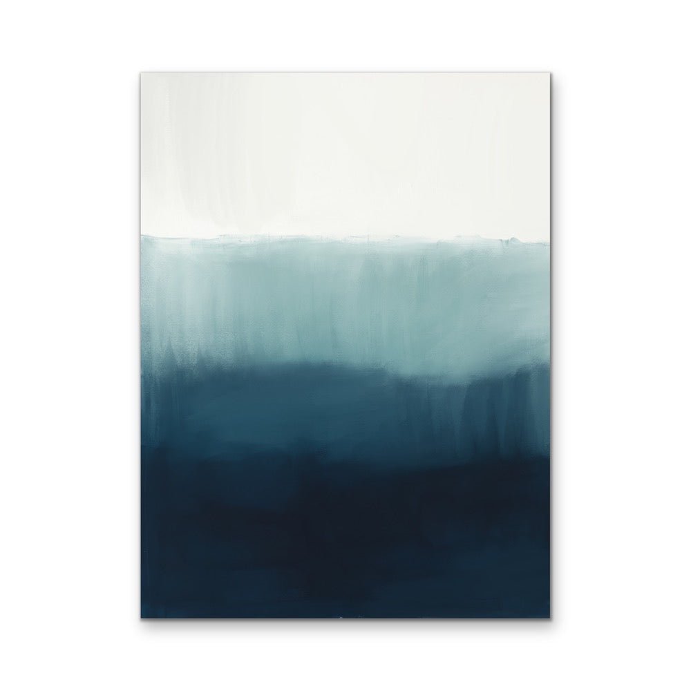 Under the Iceberg - Blue Abstract Stretched Canvas or Wall Art Print - I Heart Wall Art - Poster Print, Canvas Print or Framed Art Print