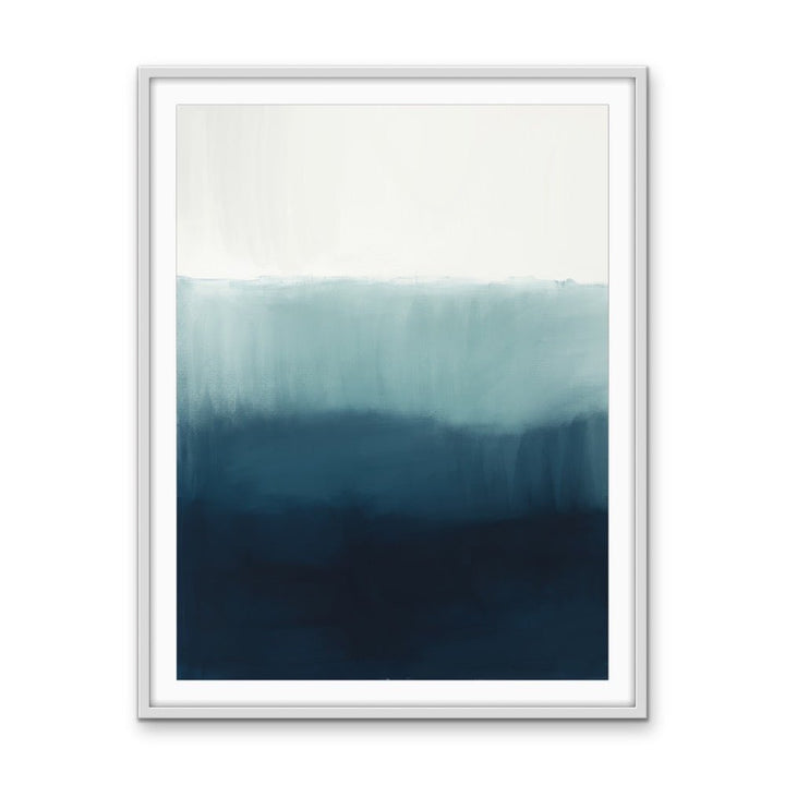 Under the Iceberg - Blue Abstract Stretched Canvas or Wall Art Print - I Heart Wall Art - Poster Print, Canvas Print or Framed Art Print