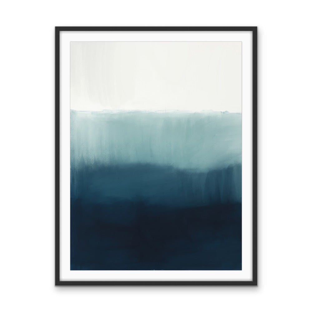 Under the Iceberg - Blue Abstract Stretched Canvas or Wall Art Print - I Heart Wall Art - Poster Print, Canvas Print or Framed Art Print