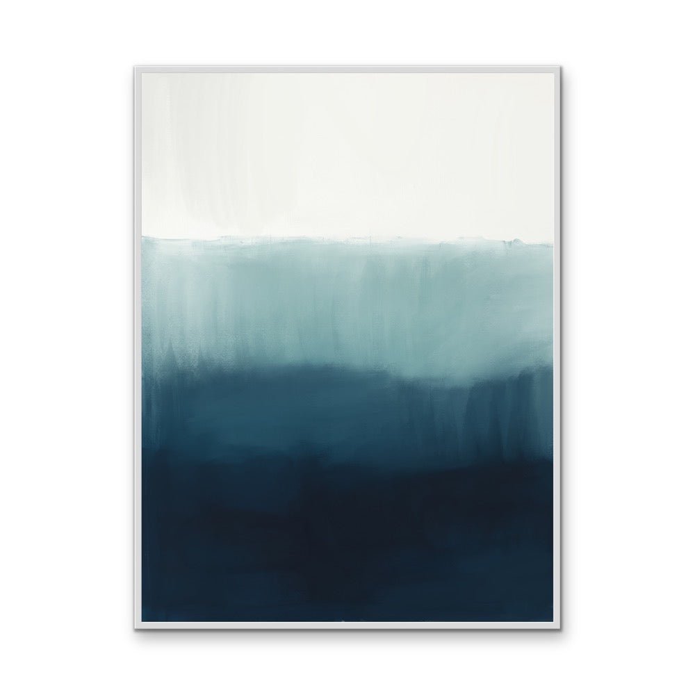 Under the Iceberg - Blue Abstract Stretched Canvas or Wall Art Print - I Heart Wall Art - Poster Print, Canvas Print or Framed Art Print