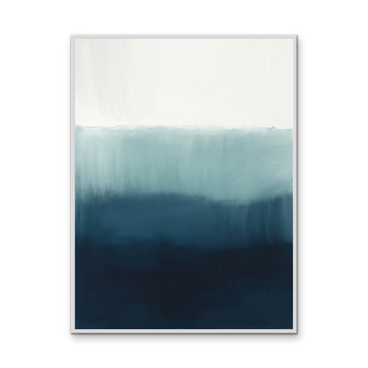 Under the Iceberg - Blue Abstract Stretched Canvas or Wall Art Print - I Heart Wall Art - Poster Print, Canvas Print or Framed Art Print