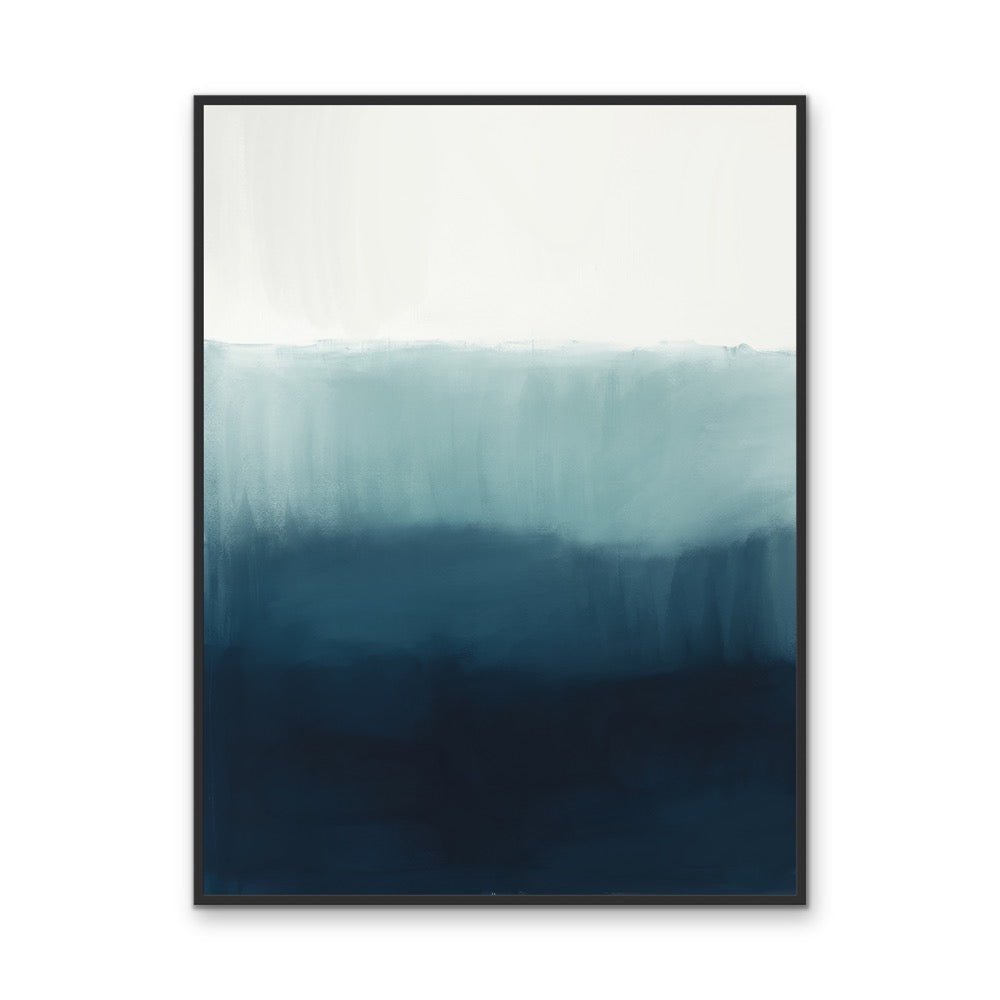 Under the Iceberg - Blue Abstract Stretched Canvas or Wall Art Print - I Heart Wall Art - Poster Print, Canvas Print or Framed Art Print