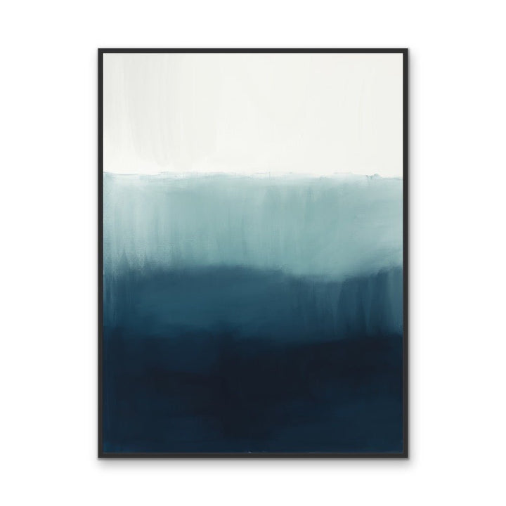 Under the Iceberg - Blue Abstract Stretched Canvas or Wall Art Print - I Heart Wall Art - Poster Print, Canvas Print or Framed Art Print
