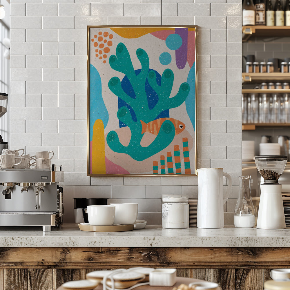 Underwater Scene - Stretched Canvas, Poster or Fine Art Print I Heart Wall Art
