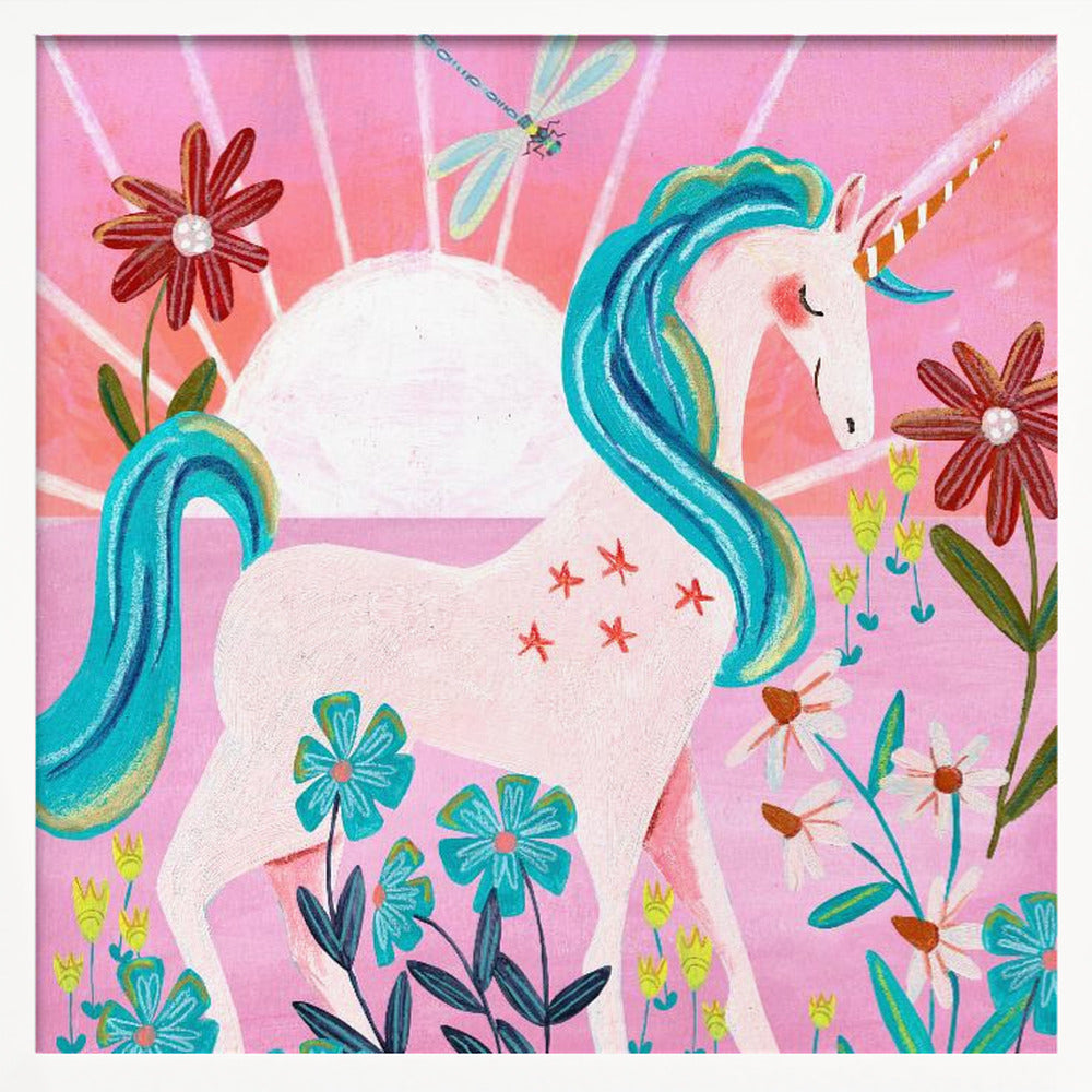 Unicorn - Square Stretched Canvas, Poster or Fine Art Print I Heart Wall Art