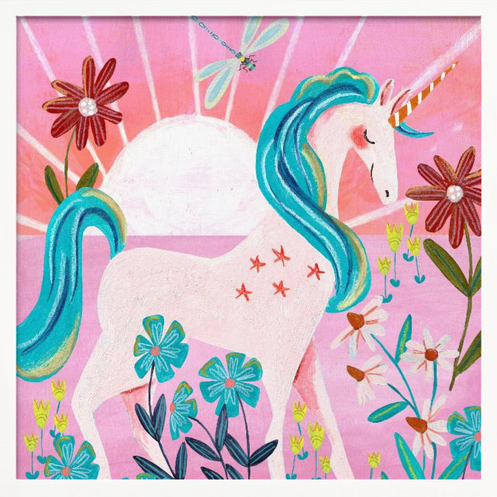Unicorn - Square Stretched Canvas, Poster or Fine Art Print I Heart Wall Art