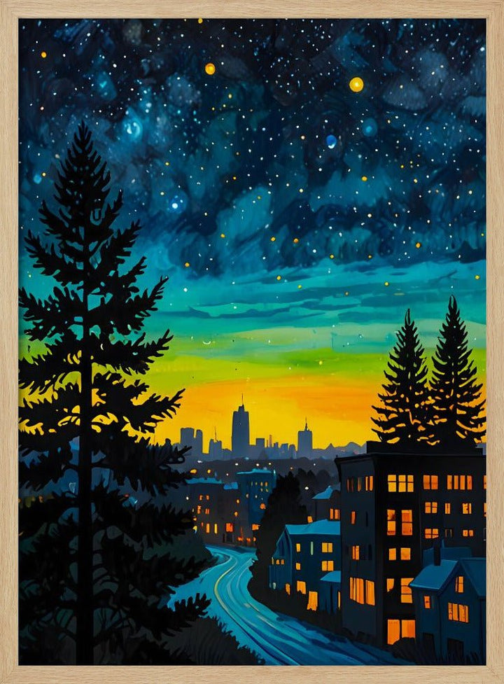 Urban Twilight Glow - Stretched Canvas, Poster or Fine Art Print - I Heart Wall Art - Poster Print, Canvas Print or Framed Art Print