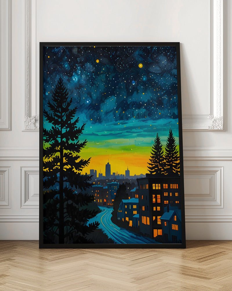 Urban Twilight Glow - Stretched Canvas, Poster or Fine Art Print - I Heart Wall Art - Poster Print, Canvas Print or Framed Art Print