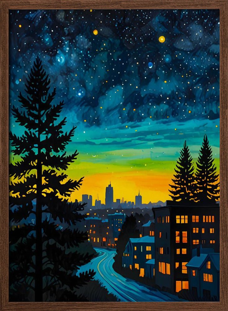 Urban Twilight Glow - Stretched Canvas, Poster or Fine Art Print - I Heart Wall Art - Poster Print, Canvas Print or Framed Art Print