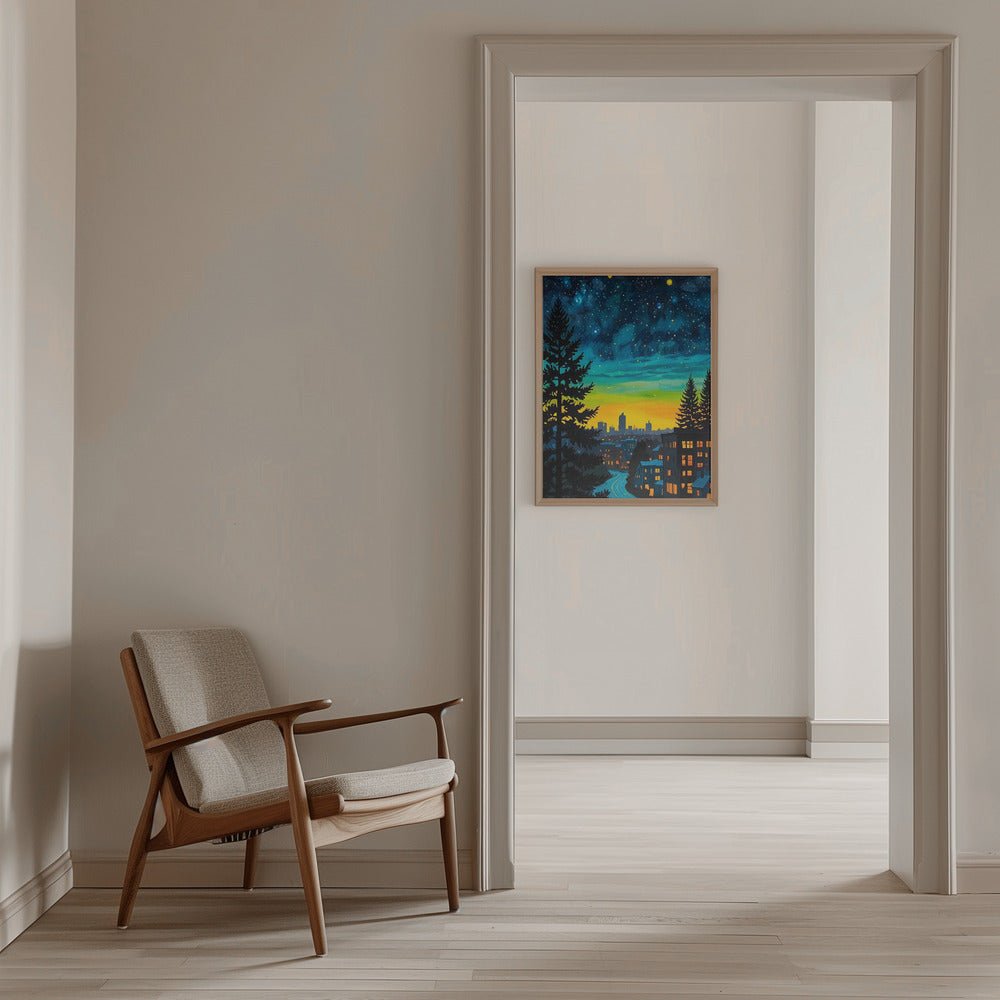 Urban Twilight Glow - Stretched Canvas, Poster or Fine Art Print - I Heart Wall Art - Poster Print, Canvas Print or Framed Art Print
