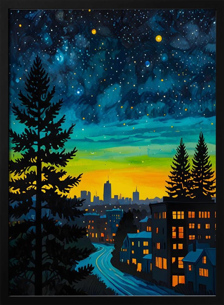 Urban Twilight Glow - Stretched Canvas, Poster or Fine Art Print - I Heart Wall Art - Poster Print, Canvas Print or Framed Art Print