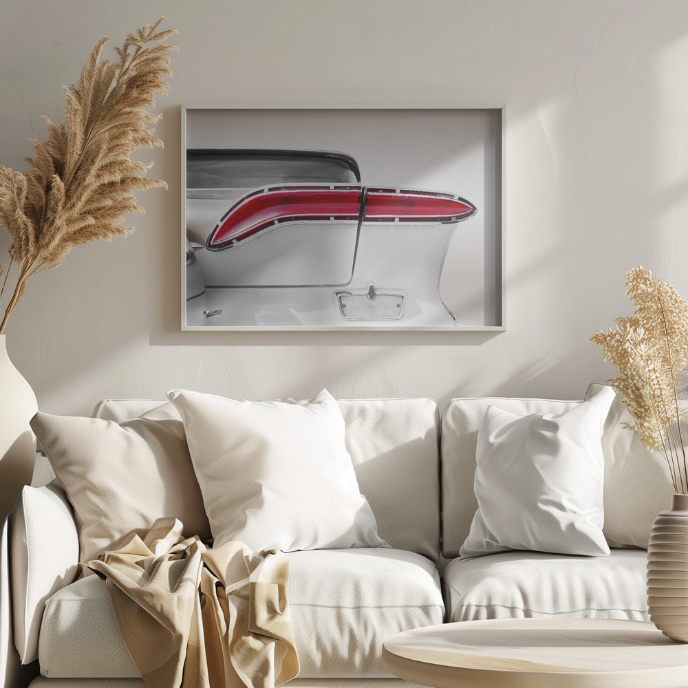 US classic car 1958 taillight abstract - Stretched Canvas, Poster or Fine Art Print I Heart Wall Art