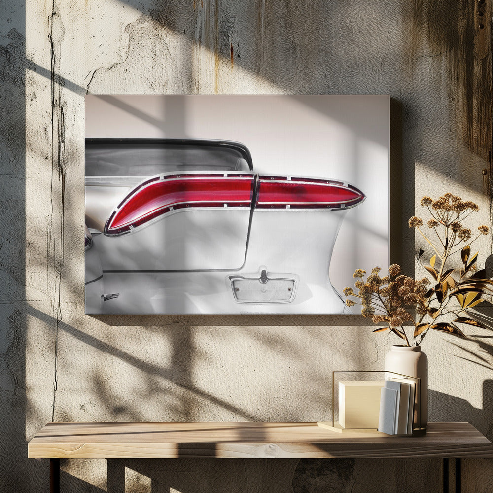 US classic car 1958 taillight abstract - Stretched Canvas, Poster or Fine Art Print I Heart Wall Art