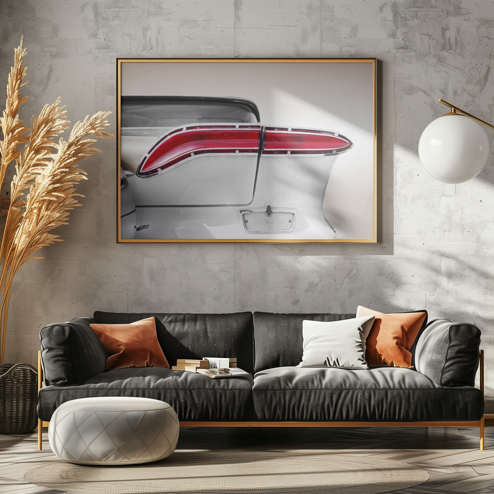 US classic car 1958 taillight abstract - Stretched Canvas, Poster or Fine Art Print I Heart Wall Art